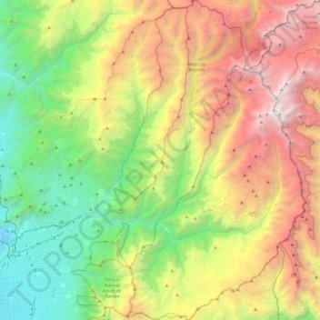 Lo Barnechea topographic map, elevation, terrain