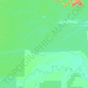 Japurá topographic map, elevation, terrain