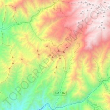 Ihuarí topographic map, elevation, terrain