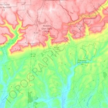 Fairmount Township topographic map, elevation, terrain