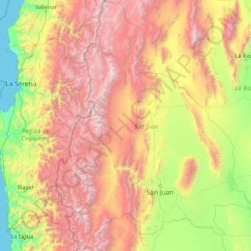 San Juan topographic map, elevation, terrain