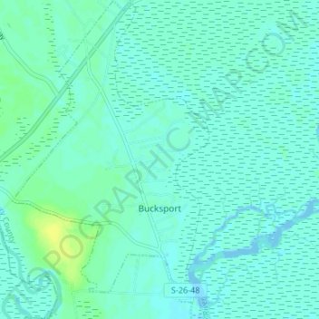 Bucksport topographic map, elevation, terrain
