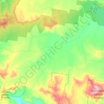 Munderoo topographic map, elevation, terrain