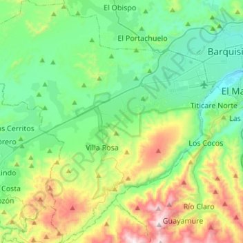 Parroquia Juan de Villegas topographic map, elevation, terrain