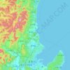 Buk-gu topographic map, elevation, terrain