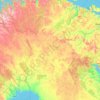 Lappland topographic map, elevation, terrain