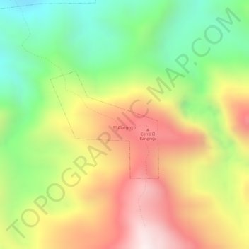 El Cangrejo topographic map, elevation, terrain