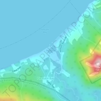 The Pond topographic map, elevation, terrain