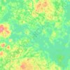 Angikuni Lake topographic map, elevation, terrain