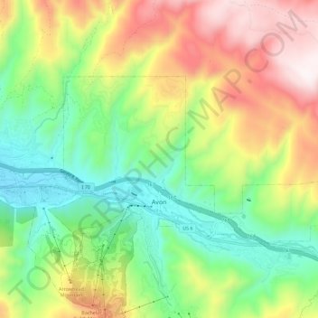 Avon topographic map, elevation, terrain