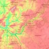 Douro International and Águeda River Valley Special Protection Area topographic map, elevation, terrain