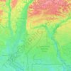 Liberty County topographic map, elevation, terrain