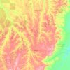 Canarana topographic map, elevation, terrain