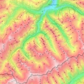 Finkenberg topographic map, elevation, terrain