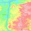 Pirauá topographic map, elevation, terrain