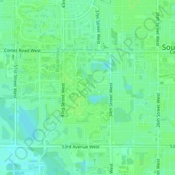 Spring Lakes topographic map elevation - Thumbnail 
