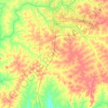 Kakau topographic map, elevation, terrain