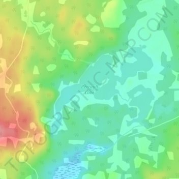 Perrault Lake topographic map, elevation, terrain