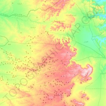 Chenini topographic map, elevation, terrain