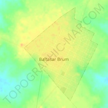 Baltasar Brum topographic map, elevation, terrain
