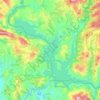 Kremasta-Stausee topographic map, elevation, terrain
