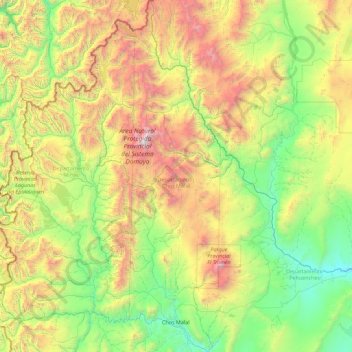 Departamento Chos Malal topographic map, elevation, terrain