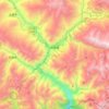 拉康镇 topographic map, elevation, terrain