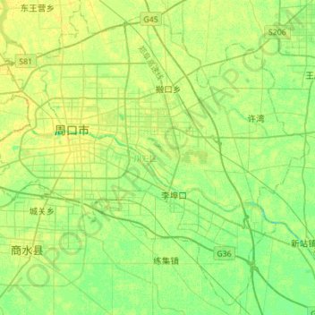 Chuanhui District topographic map, elevation, terrain