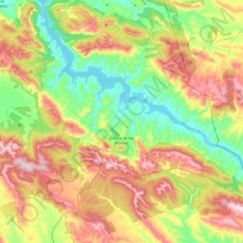 Villarta de los Montes topographic map, elevation, terrain