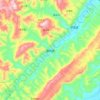 膏田镇 topographic map, elevation, terrain