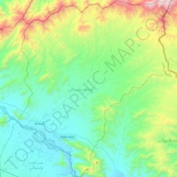 Goshta topographic map, elevation, terrain