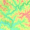 Garruchos topographic map, elevation, terrain