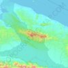 Sarmi topographic map, elevation, terrain