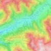 Praz-sur-Arly topographic map, elevation, terrain