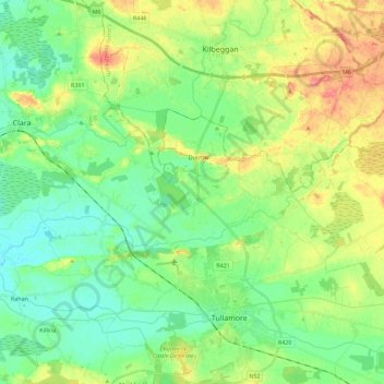 Silver topographic map, elevation, terrain