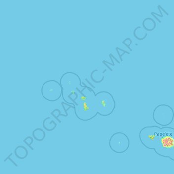 Îles Sous-le-Vent topographic map, elevation, terrain