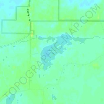 Monson Lake topographic map, elevation, terrain
