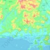 Tianya District topographic map, elevation, terrain