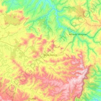 Bom Retiro topographic map, elevation, terrain