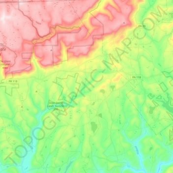 Ross Township topographic map, elevation, terrain