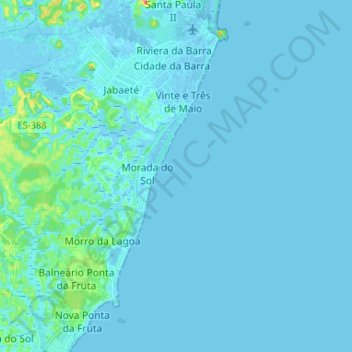 Região 05 - Grande Jucu topographic map, elevation, terrain