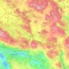 Općina Gračac topographic map, elevation, terrain