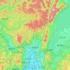 Kioto topographic map, elevation, terrain