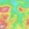 Salvezines topographic map, elevation, terrain