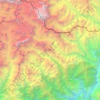Makalu topographic map, elevation, terrain