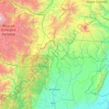Archidona topographic map, elevation, terrain