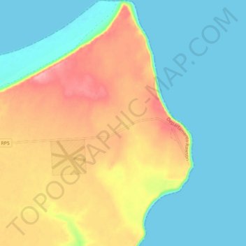 Punta Ninfas topographic map, elevation, terrain
