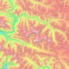 Hispar Muztagh topographic map, elevation, terrain