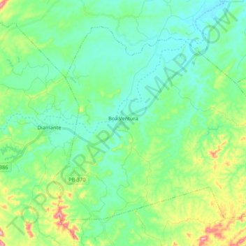 Boa Ventura topographic map, elevation, terrain