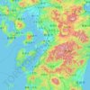 Kumamoto Prefecture topographic map, elevation, terrain